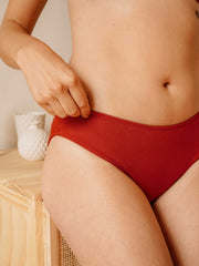 Culotte menstruelle coton bio Terracotta- flux moyen à abondant