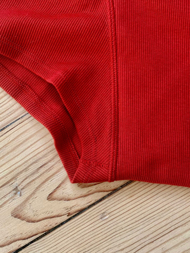 boxer menstruel terracotta coton cotelé